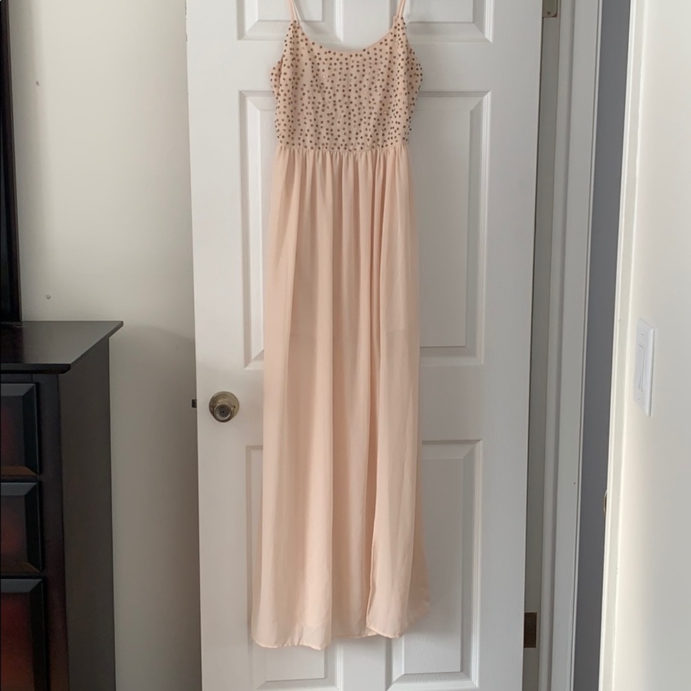 Sequined Spaghetti Strap Dress